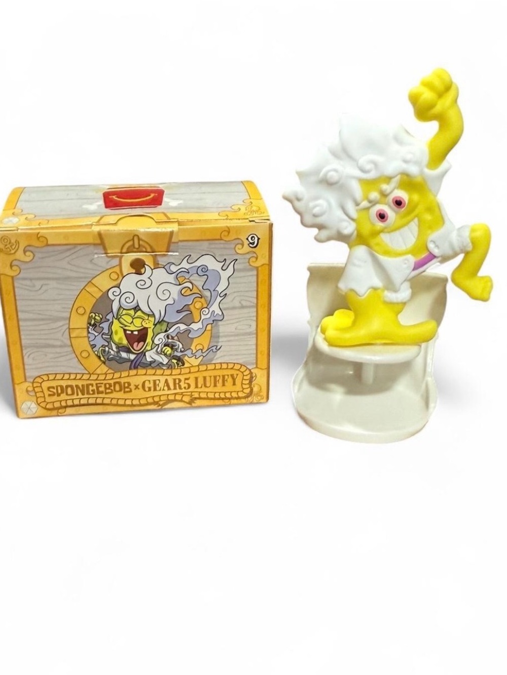 2026 McDonald's SpongeBob one Piece Happy Meal Toy #9 SpongeBob as Gear 5 Luffy